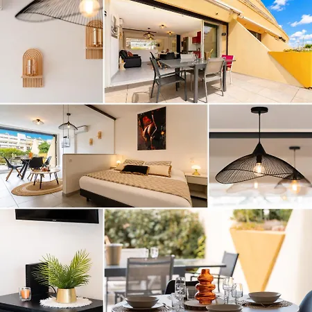 Apartament Rocca V Heliopolis - Terrasse - Garage - - Village Naturiste Agde